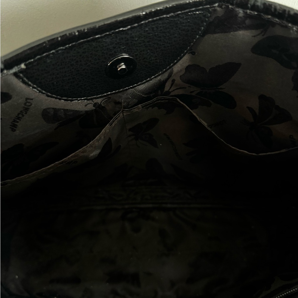 Longchamp Roseau Patent Leather Black Tote Bag - Picture 7 of 7